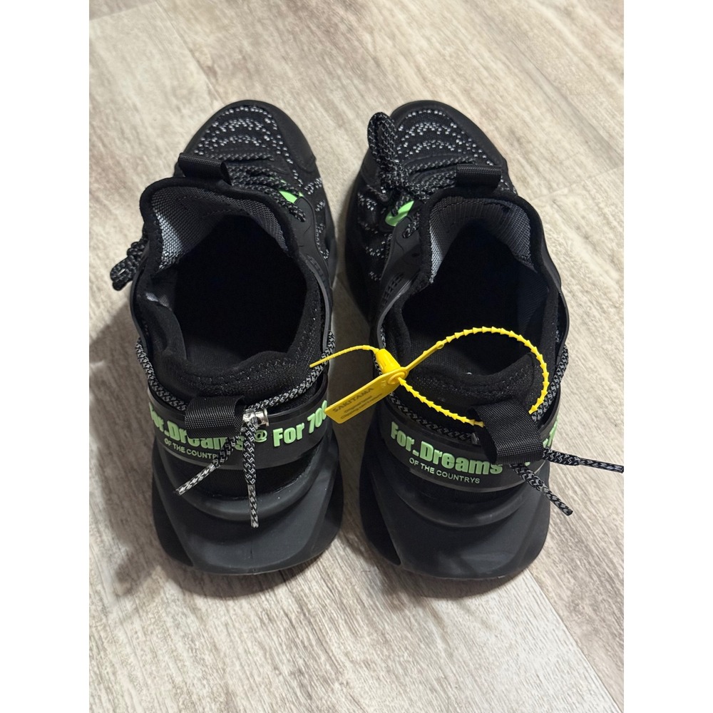 Sakitama Men 10 Black Neon Green Blade Tech Running Sneakers Futuristic Sporty - Picture 5 of 6